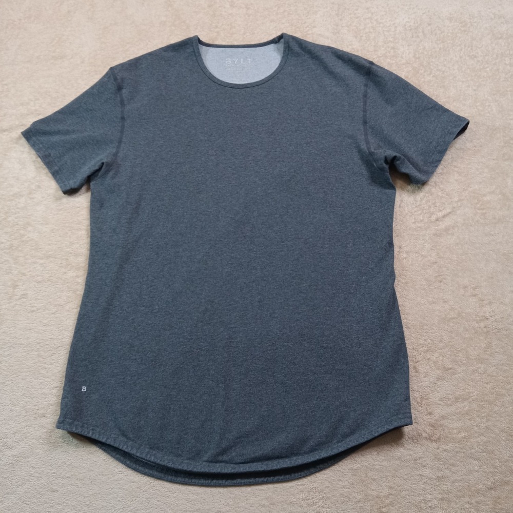 BYLT Premium Basics‎ Curve Hem Short Sleeve T-Shirt Men's Large Gray